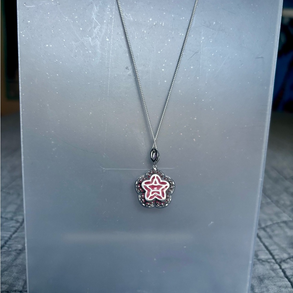 Pink jade necklace. - Picture 5 of 11